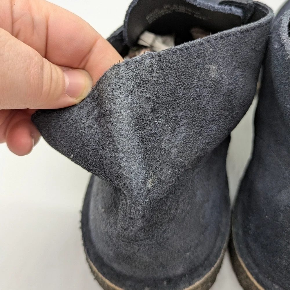 Clarks Desert Boot blue suede lace up crepe sole boot 12